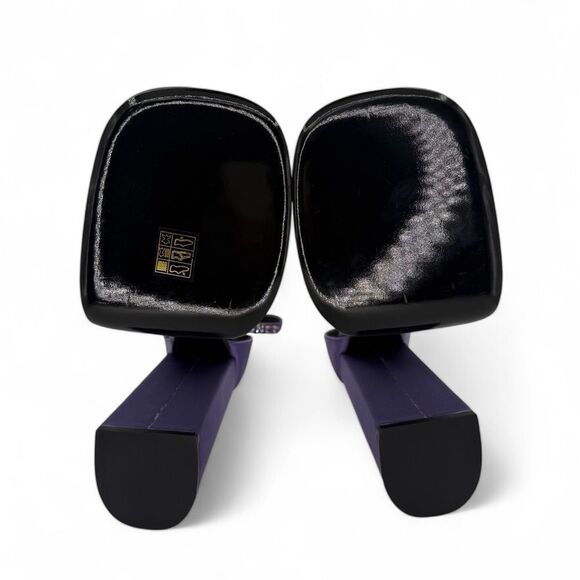 VERSACE Aevitas Purple Crystal-Embellished Platform Block Heel Pumps Siz… - Picture 10 of 11